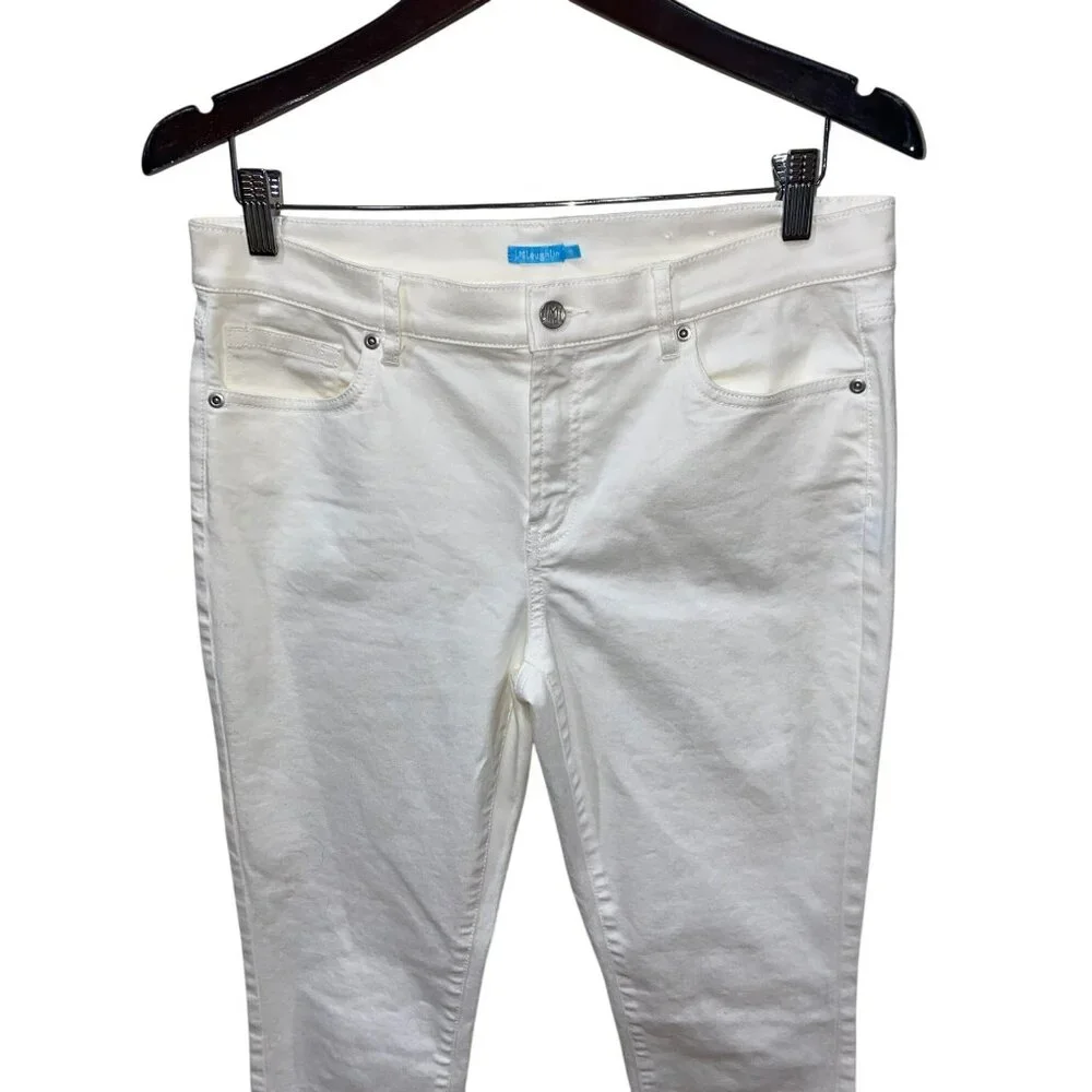 J.McLaughlin White Womens Skinny Fit Denim Pants Size 10